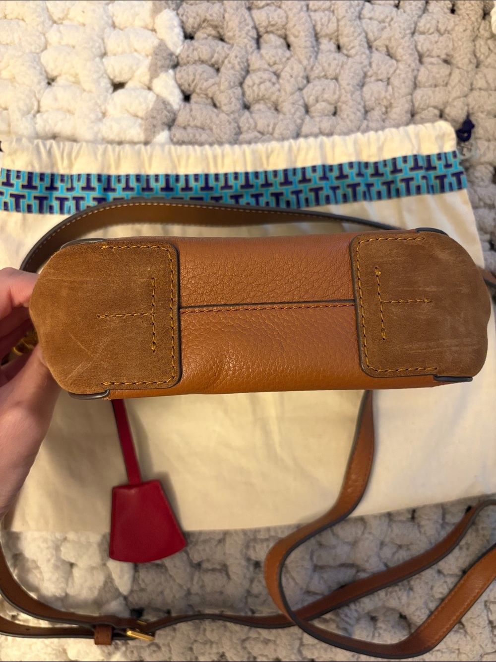 Tory Burch Perry Needlepoint Bunny Bag - Picture 5 of 6